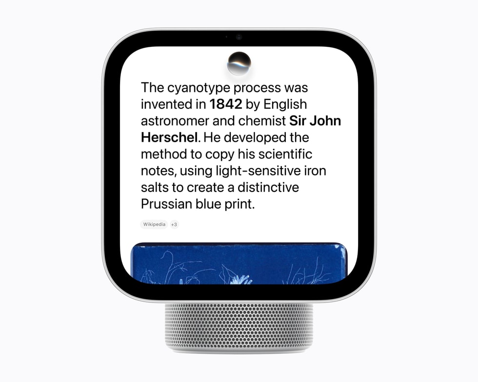 Siri AI respondendo no HomeView